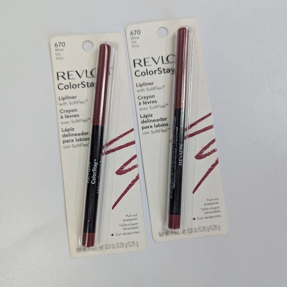 Revlon ColorStay Lipliner 670 Wine Lot of 2 Factory Sealed - Picture 1 of 4